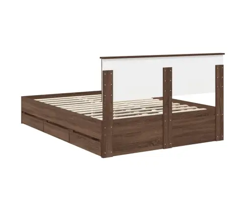 Lovos Rėmas Rudas Ąžuolas 140 X 190 Cm Inžinerinė Mediena