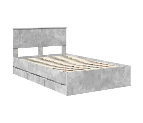 Lovos Rėmas Betono Pilka 120 X 200 Cm Inžinerinė Mediena