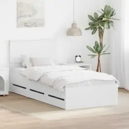 Gultas Rāmis Ar Atvilktni Balts 100 X 200 Cm Inženieru Koks Vidaxl Gultas Rāmis Ar Atvilktni Balts 100 X 200 Cm Inženieru Koks Vidaxl