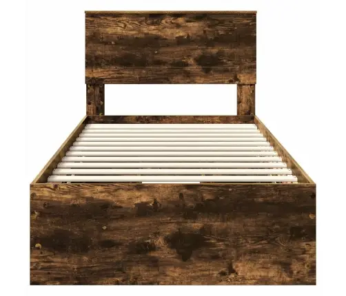 Voodi Raam Sahtliga Suitsetatud Tamm 100 X 200 Cm Inseneripuit