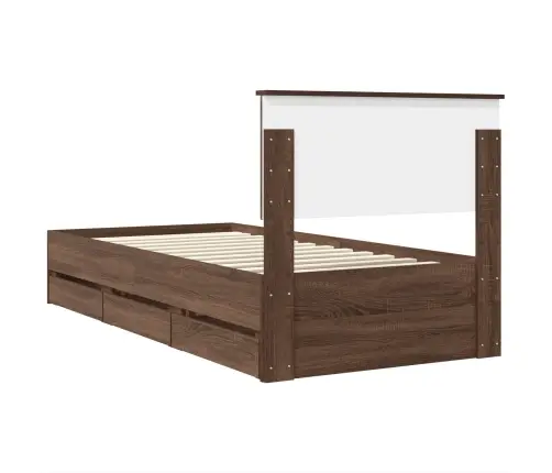 Voodi Raam Sahtliga Peaga Pruun Tamme 90 X 200 Cm Inseneripuit