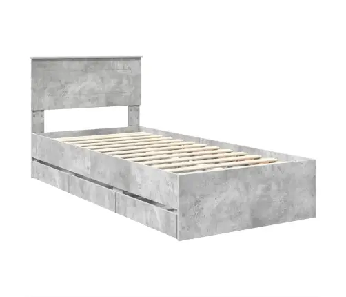 Voodi Raam Sahtliga Peaga Betoonhall 75 X 190 Cm Inseneripuit