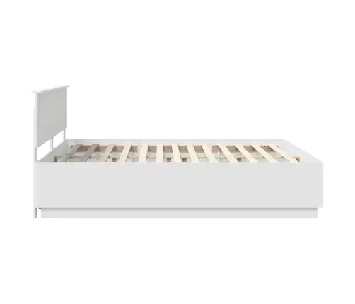 Gultas Rāmis Balts 200 X 200 Cm Inženierijas Koks Vidaxl