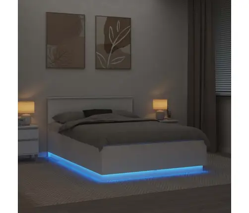 Lovos Rėmas Su Galvūgalio Balta 150 X 200 Cm Apdirbta Mediena