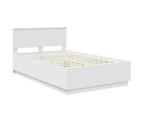 Gultas Rāmis Balts 135 X 190 Cm Inženierijas Koks Vidaxl