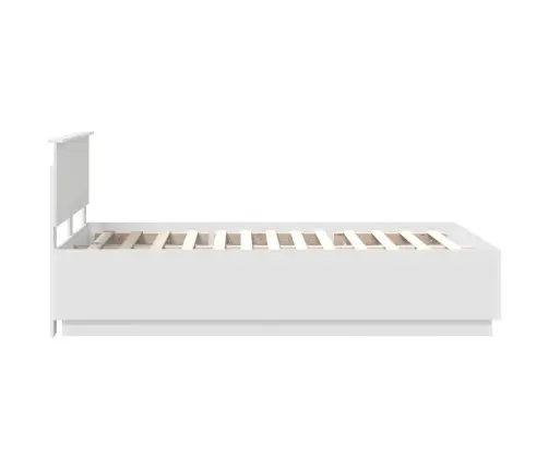 Gultas Rāmis Balts 135 X 190 Cm Inženierijas Koks Vidaxl