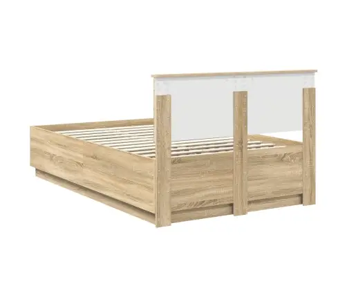 Gultas Rāmis Sonoma Ozols 120 X 200 Cm Inženierijas Koks Vidaxl