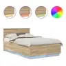 Gultas Rāmis Sonoma Ozols 120 X 200 Cm Inženierijas Koks Vidaxl