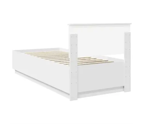 Gultas Rāmis Balts 100 X 200 Cm Inženierijas Koks Vidaxl