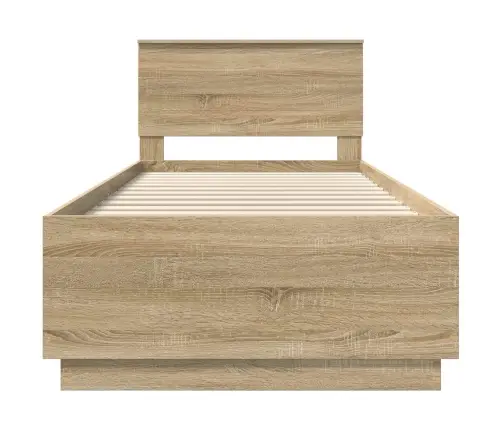 Gultas Rāmis Sonoma Ozols 100 X 200 Cm Inženierijas Koks Vidaxl