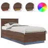 Gultas Rāmis Brūns Ozols 90 X 190 Cm Inženierijas Koks Vidaxl