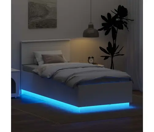 Gultas Rāmis Balts 90 X 200 Cm Inženierijas Koks Vidaxl