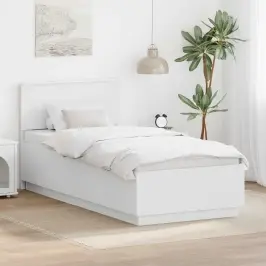 Gultas Rāmis Balts 70 X 190 Cm Inženierijas Koks Vidaxl