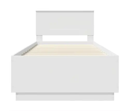 Gultas Rāmis Balts 70 X 190 Cm Inženierijas Koks Vidaxl