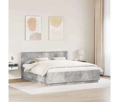 Voodi Raam Peaga Betoonhall 200 X 200 Cm Tehispuit