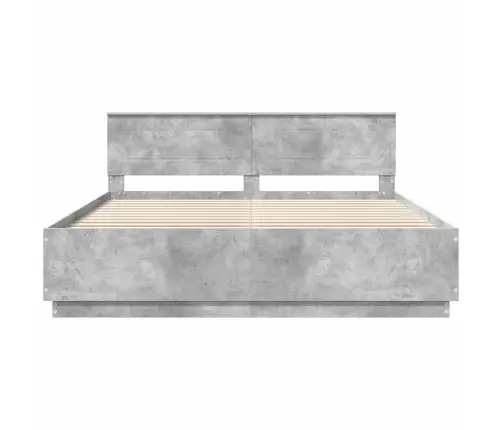 Voodi Raam Peaga Betoonhall 200 X 200 Cm Tehispuit