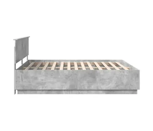 Voodi Raam Peaga Betoonhall 200 X 200 Cm Tehispuit