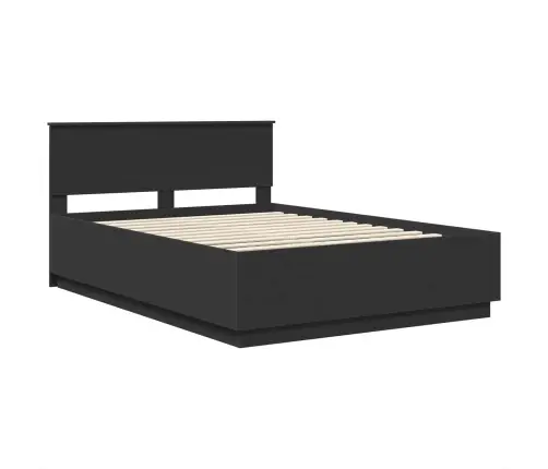 Gultas Rāmis Melna 160 X 200 Cm Inženierijas Koks Vidaxl