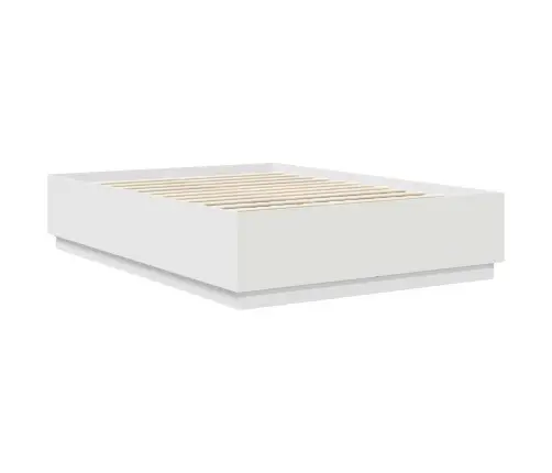 Gultas Rāmis Balts 150 X 200 Cm Inženierijas Koks Vidaxl