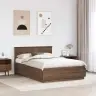 Gultas Rāmis Brūns Ozols 150 X 200 Cm Inženierijas Koks Vidaxl
