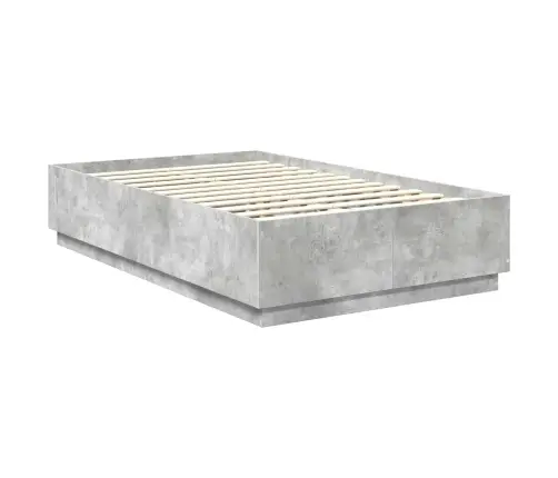 Voodi Raam Peaga Betoonhall 135 X 190 Cm Tehispuit