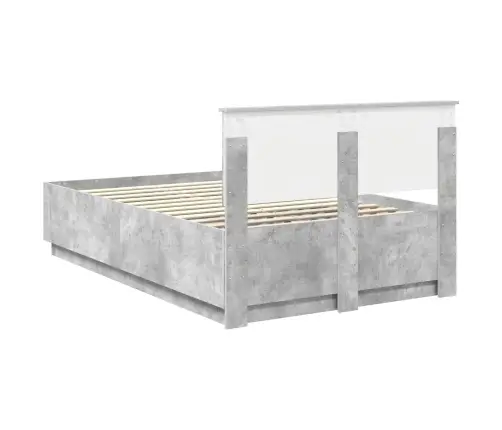 Voodi Raam Peaga Betoonhall 135 X 190 Cm Tehispuit