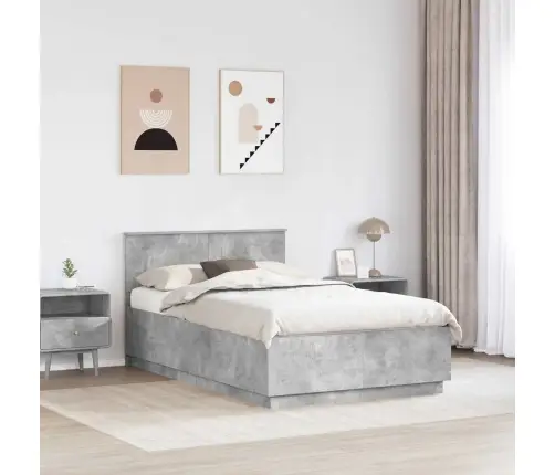 Lovos Rėmas Betono Pilka 120 X 190 Cm Apdirbta Mediena