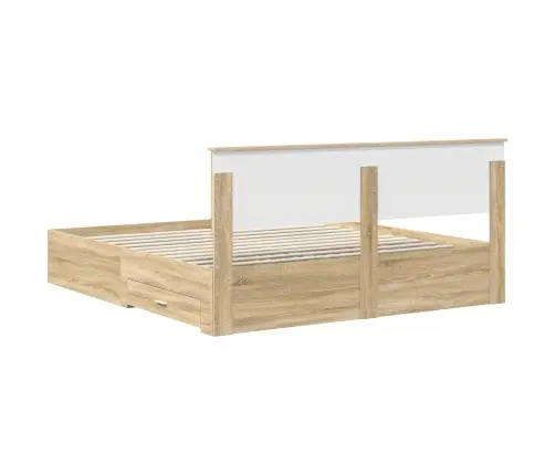 Lovos Rėmas Sonoma Ąžuolas 200 X 200 Cm Apdirbta Mediena