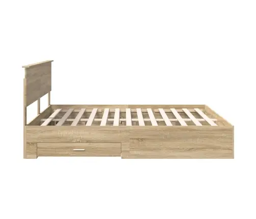 Lovos Rėmas Sonoma Ąžuolas 200 X 200 Cm Apdirbta Mediena