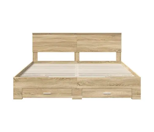 Lovos Rėmas Sonoma Ąžuolas 180 X 200 Cm Apdirbta Mediena