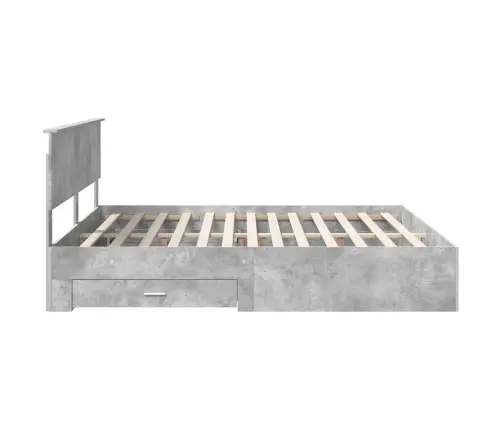 Lovos Rėmas Betono Pilka 180 X 200 Cm Apdirbta Mediena