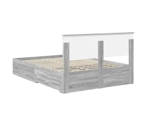 Lovos Rėmas Pilkas Sonoma 150 X 200 Cm Apdirbta Mediena