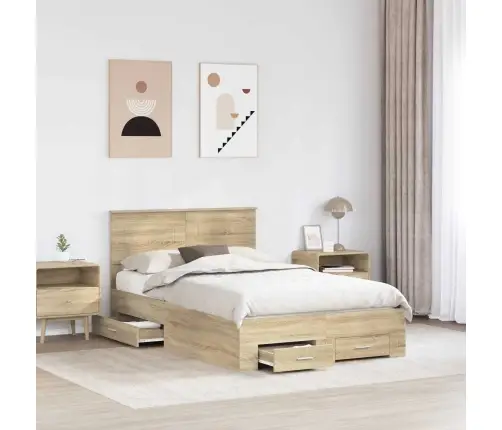 Lovos Rėmas Sonoma Ąžuolas 135 X 190 Cm Apdirbta Mediena