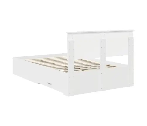 Gultas Rāmis Ar Atvilktni Balts 120 X 190 Cm Inženierijas Koks Vidaxl