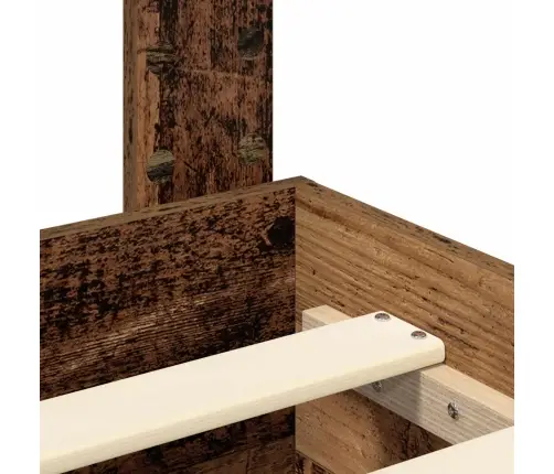 Gultas Rāmis Vecs Koks 120 X 190 Cm Inženierijas Koks Vidaxl