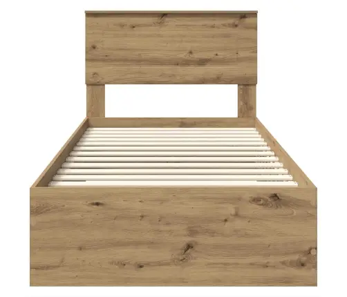 Gultas Rāmis Artisānā Ozols 90 X 190 Cm Inženierijas Koks Vidaxl