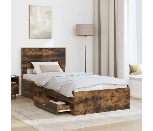 Lovos Rėmas Su Galvūgalio Rūkyto Ąžuolo Ir Sidabro 75 X 190 Cm