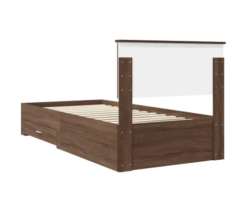 Lovos Rėmas Su Galvūgalio Rudos Ąžuolo Ir Sidabro 75 X 190 Cm