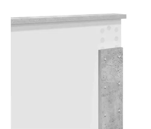 Gultas Rāmis Betona Pelēks 140 X 190 Cm Inženierijas Koks Vidaxl