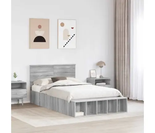 Lovos Rėmas Pilkas Sonoma 135 X 190 Cm Apdirbta Mediena