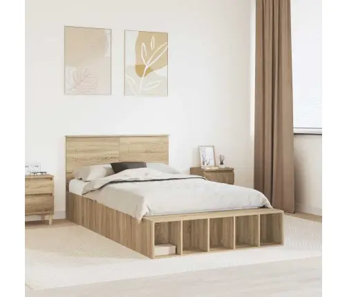 Lovos Rėmas Sonoma Ąžuolas 120 X 200 Cm Apdirbta Mediena