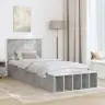 Gultas Rāmis Betona Pelēks 90 X 200 Cm Inženierijas Koks Vidaxl