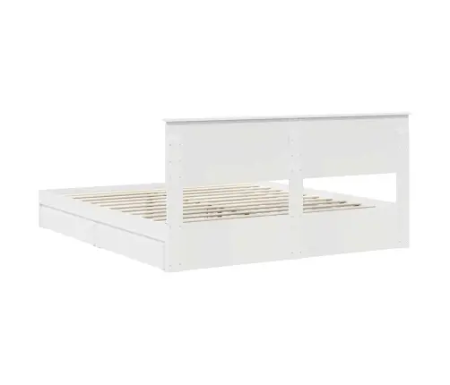 Saugos Lova Su Galvūgalio Balta 180 X 200 Cm Apdirbta Mediena