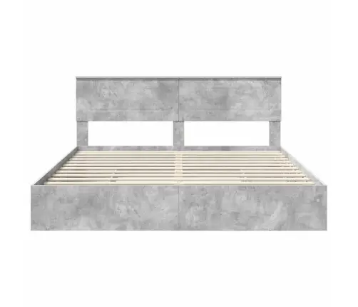 Laos Voodi Peaga Sahtliga Betoonhall 180 X 200 Cm Tehispuit