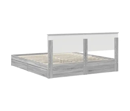 Laos Voodi Peaga Sahtliga Hall Sonoma 180 X 200 Cm Tehispuit