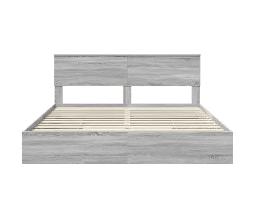 Laos Voodi Peaga Sahtliga Hall Sonoma 180 X 200 Cm Tehispuit