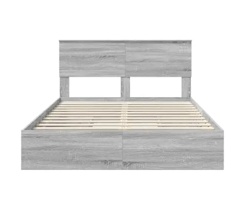 Glabāšanas Gulta Pelēks Sonoma 160 X 200 Cm Inženierijas Koks Vidaxl