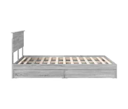 Glabāšanas Gulta Pelēks Sonoma 160 X 200 Cm Inženierijas Koks Vidaxl