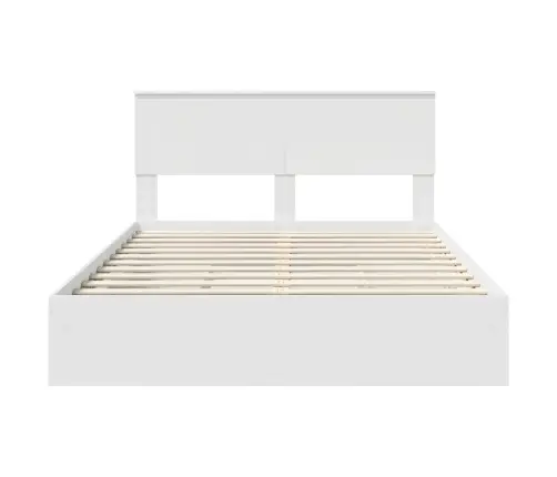 Glabāšanas Gulta Balts 150 X 200 Cm Inženierijas Koks Vidaxl