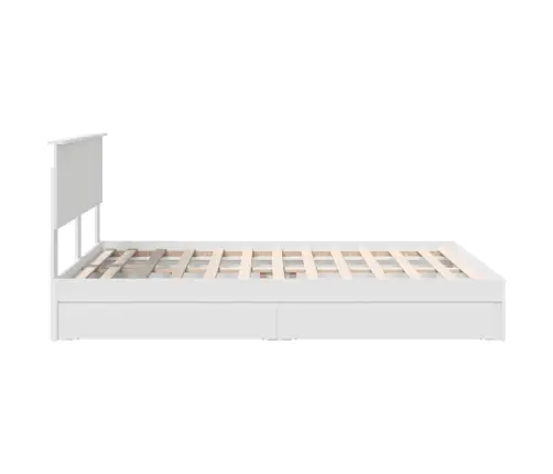 Glabāšanas Gulta Balts 150 X 200 Cm Inženierijas Koks Vidaxl